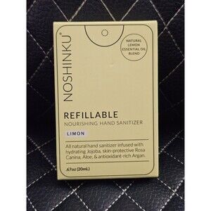 Noshinku Hand Sanitizer Travel Size Refillable - Limon with Essential Oils